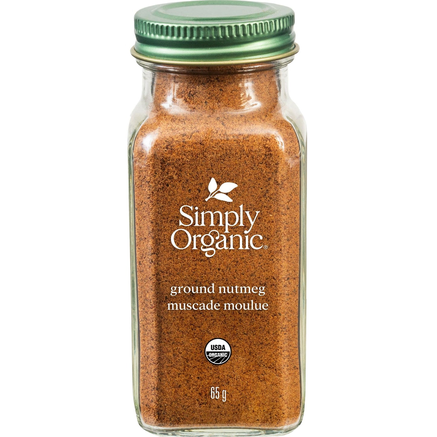 Simply Organic Pure Ground Nutmeg, 2.3 Ounce Jar,Aromatic, Subtly Spicy-Sweet Flavor, Organic, Kosher, No GMO, No ETO