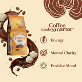Four Sigmatic Dark Roast Organic Whole Bean Coffee | Gourmet Nootropic Mushroom Coffee Beans with Lion's Mane & Chaga Mushrooms for Enhanced Brain