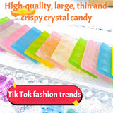 Japanese Gemstone Candy Candies - Thin & Crispy Crystal Clusters with Chewy Centers, Individually Wrapped, Assorted Fruit Flavors, ASMR Snack, Perfect