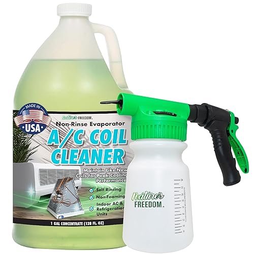 Nature's Freedom Indoor AC Coil Cleaner with Hose End Sprayer - 1 Gallon