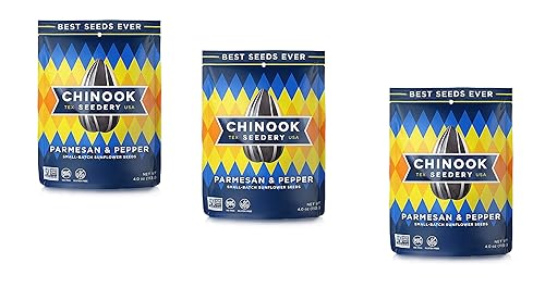 Chinook Seedery Sunflower Seeds Parmesan & Pepper - 3 pack
