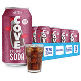 Cove Probiotic Soda, Zero Sugar Better-For-You Alternative - Refreshing, Delicious Probiotic Drink, No Synthetic Colors & Caffeine Free - Dr. Cove, 12