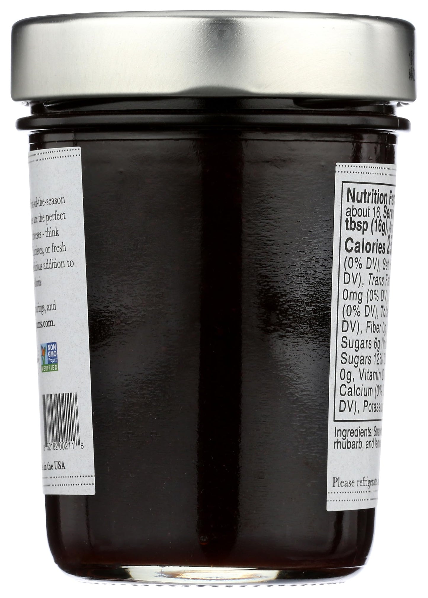 Bonnie's Jams, Strawberry Rhubarb Jam, 8.75 Ounce