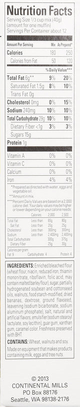 Krusteaz, Banana Nut Muffin Mix, 17.1oz Box (Pack 3)