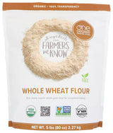 One Degree Organics Sprouted Whole Wheat Flour, Glyphosate-Free, USDA Organic, Whole Grain, High Fiber, Non-GMO, Vegan, Kosher, White Flour