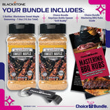 Blackstone Sweet Maple Seasoning - Gourmet Griddle Premium Barbecue Rub 2 Pk (15.2 oz) + BBQ Masters & Opener (4 Items)!
