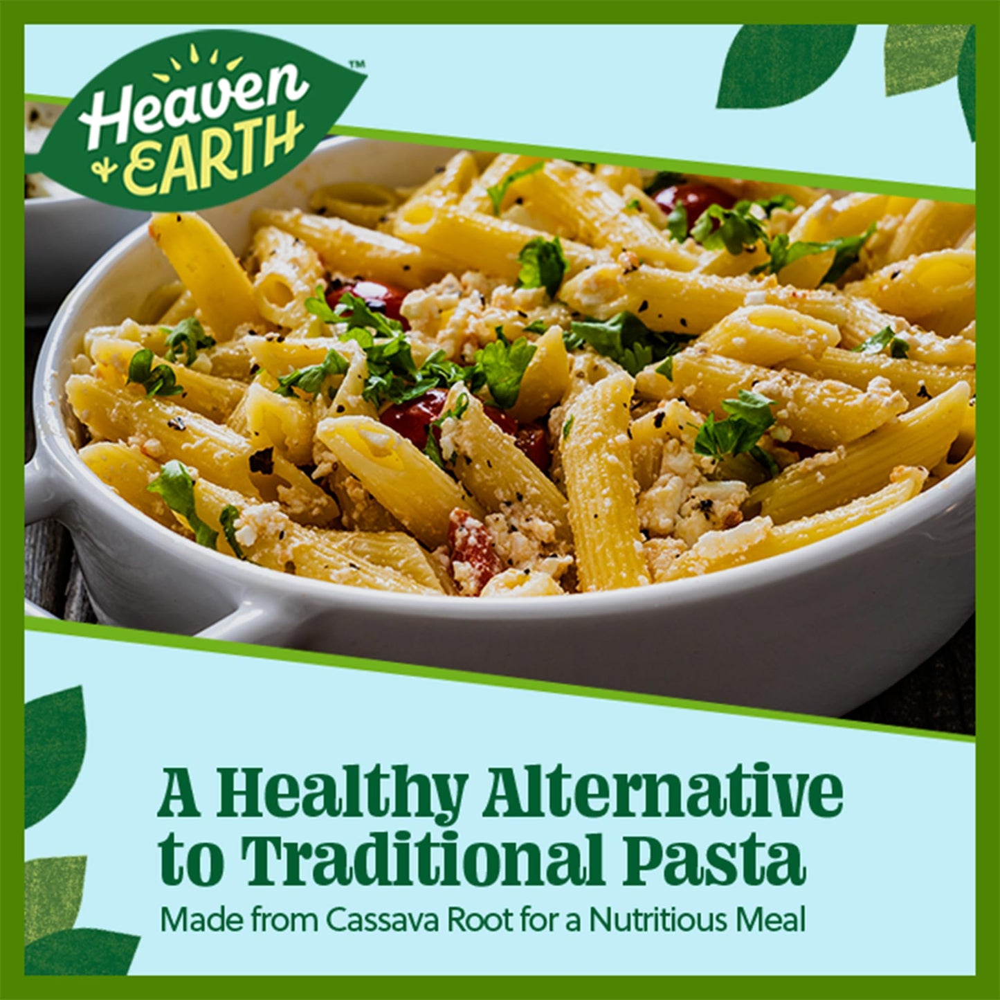 Heaven & Earth Grain Free Pasta, Cassava Penne Pasta, 8oz (3 Pack) | Paleo Pasta | Vegan | Certified Gluten Free | Kosher for Passover