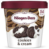 Haagen-Dazs Ice Cream, Cookies & Cream, 14 oz (Frozen)