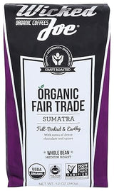 Wicked Joe Coffee Sumatra Whole Bean, 12 oz, 0.88 Pound
