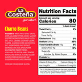 La Costeña Charro Beans - Ready-to-Eat Canned Pinto Beans with Chorizo, Bacon & Chicharrones - Mexican Food, Tex Mex, Chili Ingredients, Bean Dip