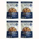 Rooted Living Blueberry Lemon Granola, 8 Oz, Organic Rolled Oats and Sweetened with Maple Syrup, Healthy Vegan Snack, Topping, or Breakfast, Plant