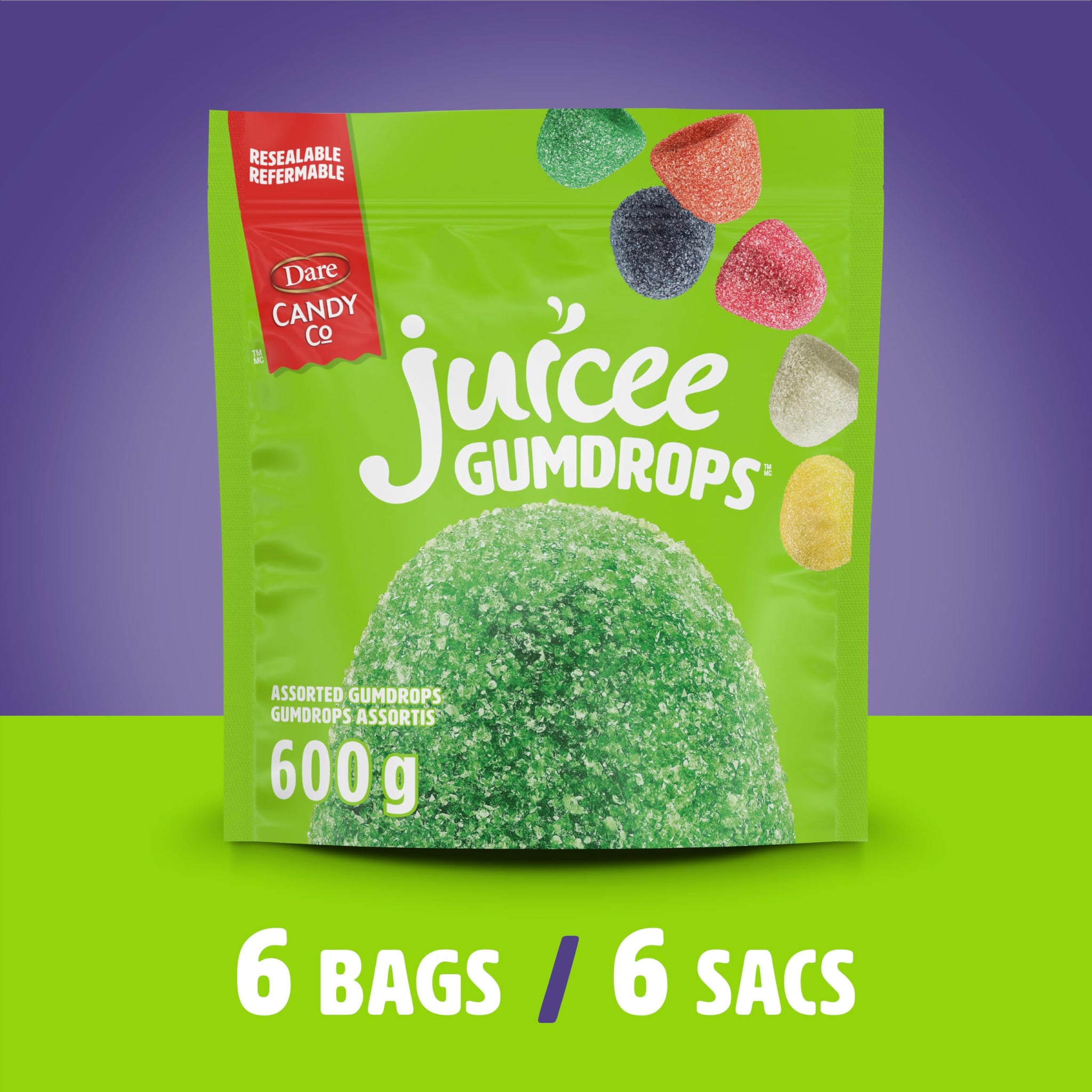 Dare Juicee Gumdrops, Gummies, 600g/21 oz