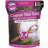Aromasong Coarse Sea Salt for Grinder Refill - Bulk 2.43 Lb. Dead Sea Salt in Resealable Bag - Pure & Natural Sun Dried, Unrefined, Gluten Free, For