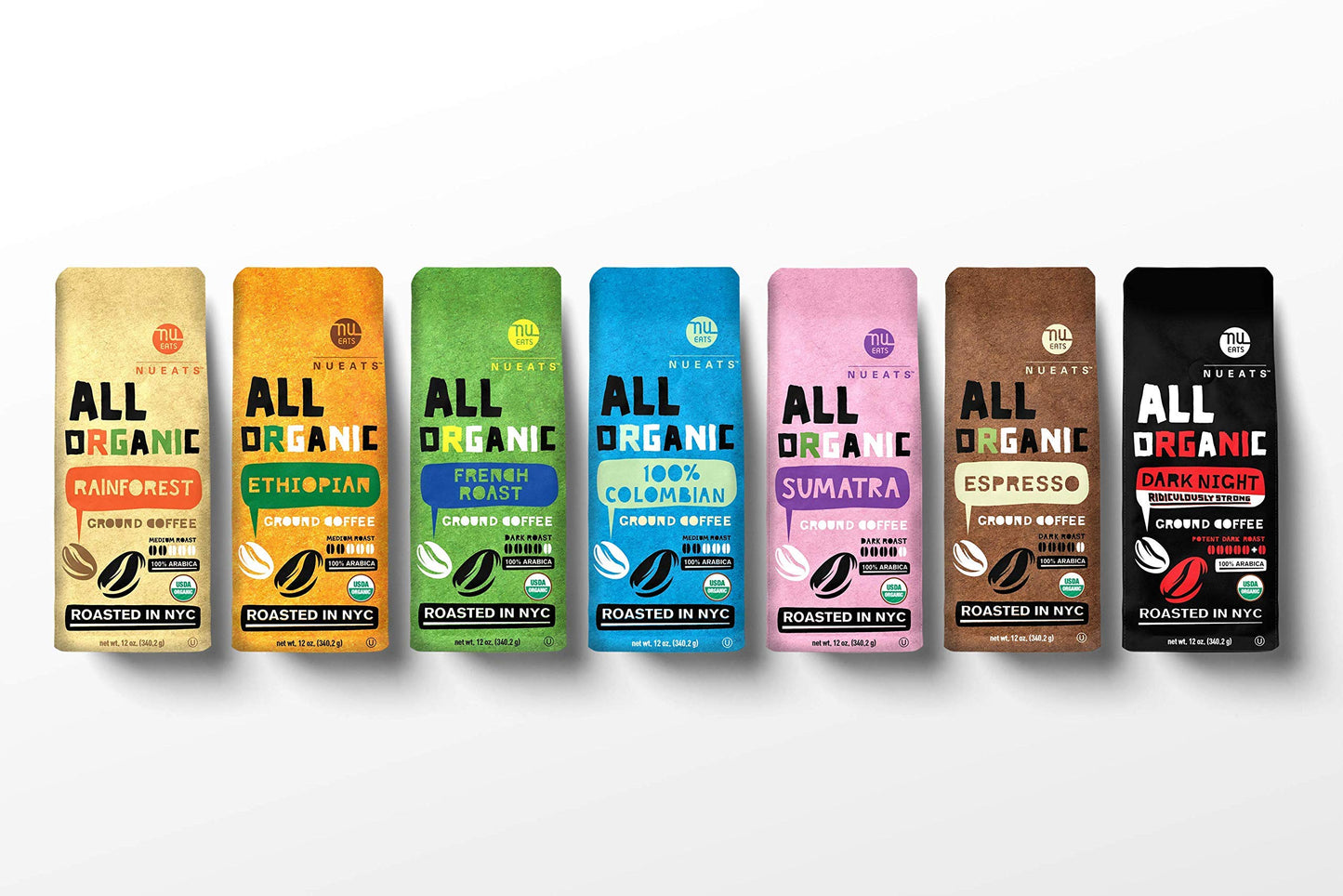 All Organic Ground Coffee, Roasted in NYC, 100% Arabica, Non-GMO, USDA organic coffee, very strong coffee [SPECIAL EDITION] Ridiculously strong, Dark