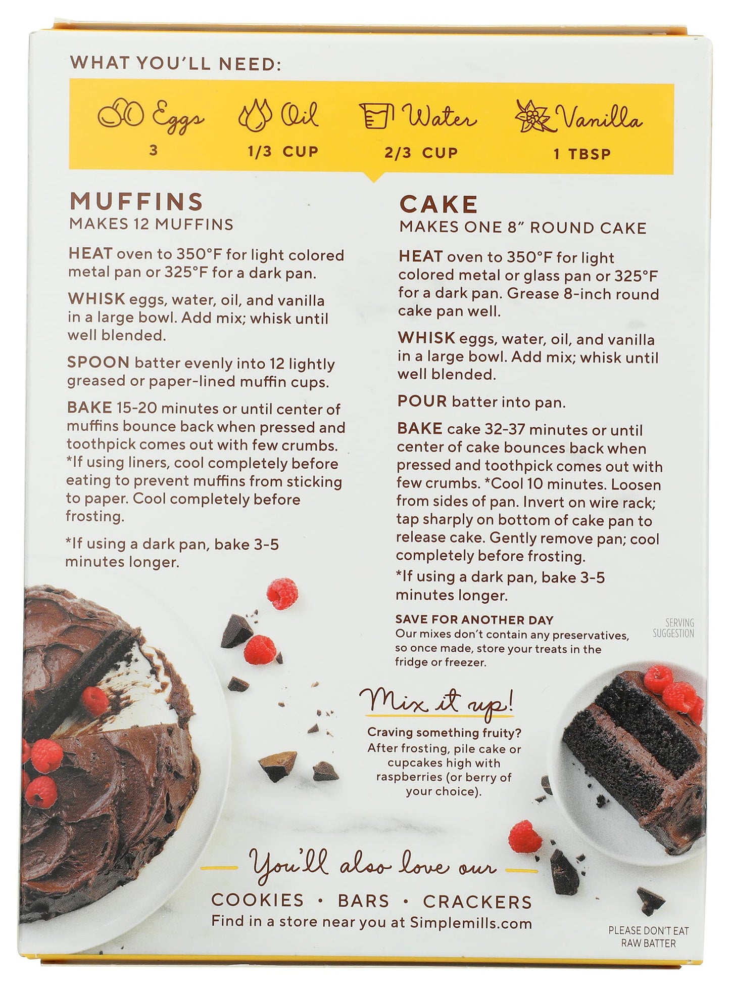 Simple Mills Almond Flour Baking Mix, Chocolate Muffin & Cake Mix - Gluten Free, Plant Based, Paleo Friendly, 11.2 Ounce (Pack of 1)
