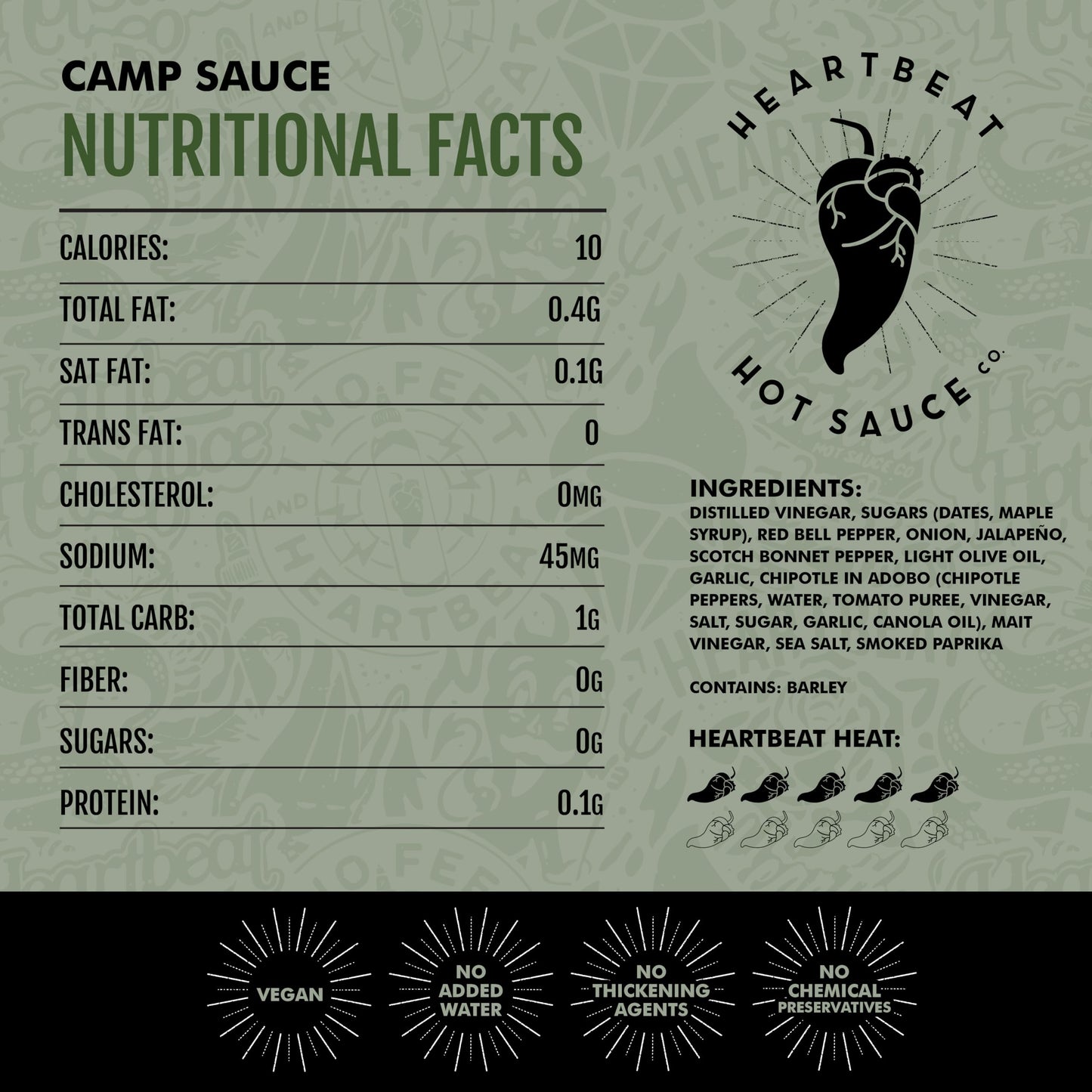 Heartbeat Hot Sauce Co. | Camp Sauce, 6 oz. 3 pack