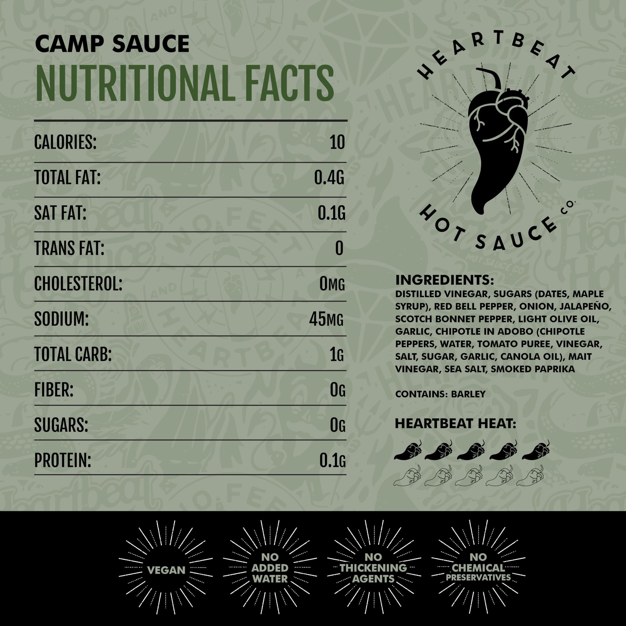 Heartbeat Hot Sauce Co. | Camp Sauce, 6 oz. 3 pack