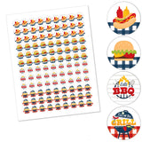 Fire Up the Grill Party Favors - Round Candy Stickers - 108pc