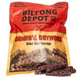 Biltong Depot Original Drywors - 1lb (16oz) | Air-Dried Beef Snack Sticks | High Protein | Keto & Paleo Friendly | Zero Sugar | Gluten Free | No