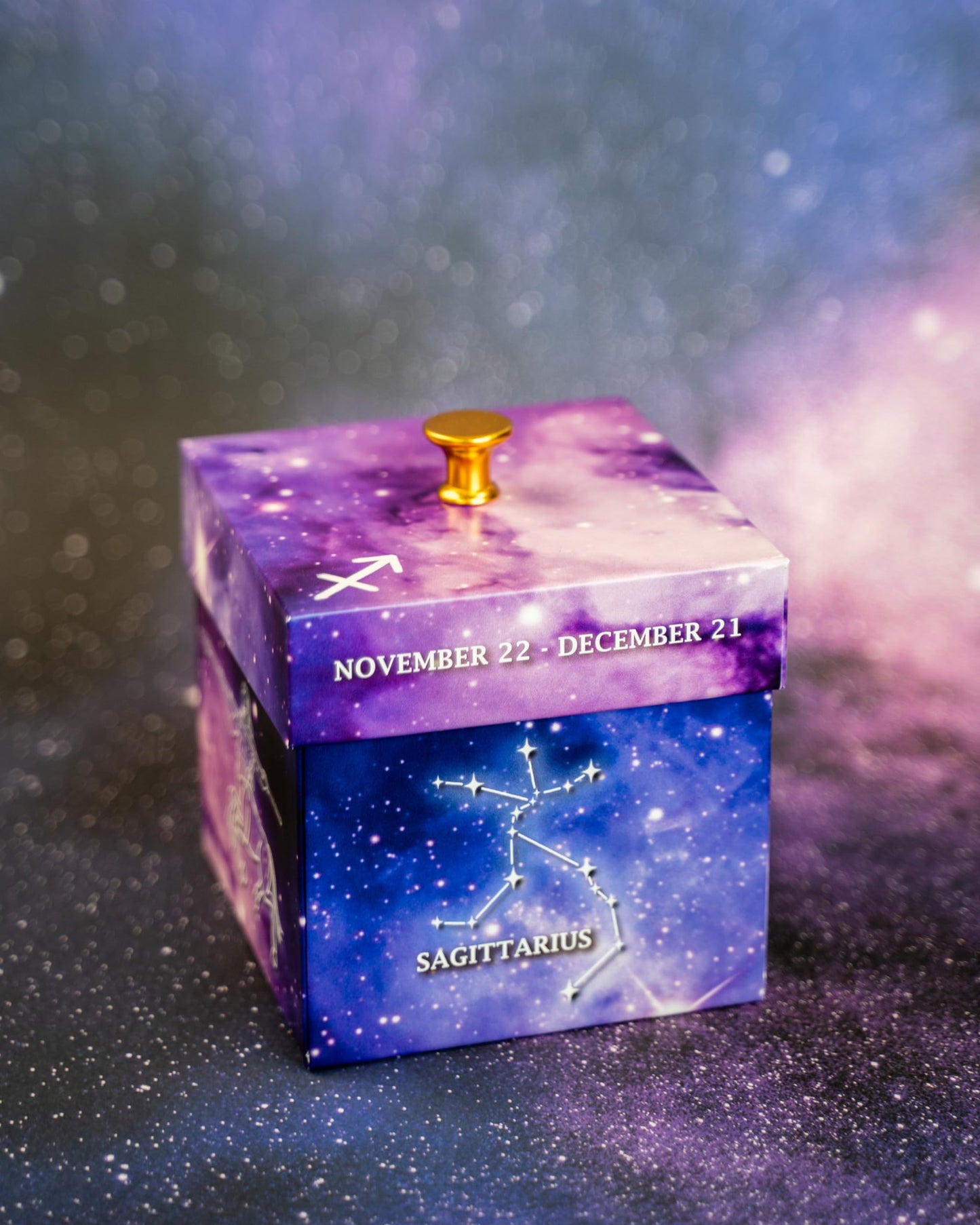 Astrology Sagittarius - No Setup Required Flying Butterfly Surprise Explosion Gift Box by Send A Cake - Delicious 3" Mini Bundt Cakes - Birthday Gift