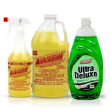 La's Totally Awesome All-Purpose Cleaner Combo Pack (24oz + 64oz) + Bonus Fresh Apple Dish Soap 30oz - Multipurpose Home Cleaner & Degreaser