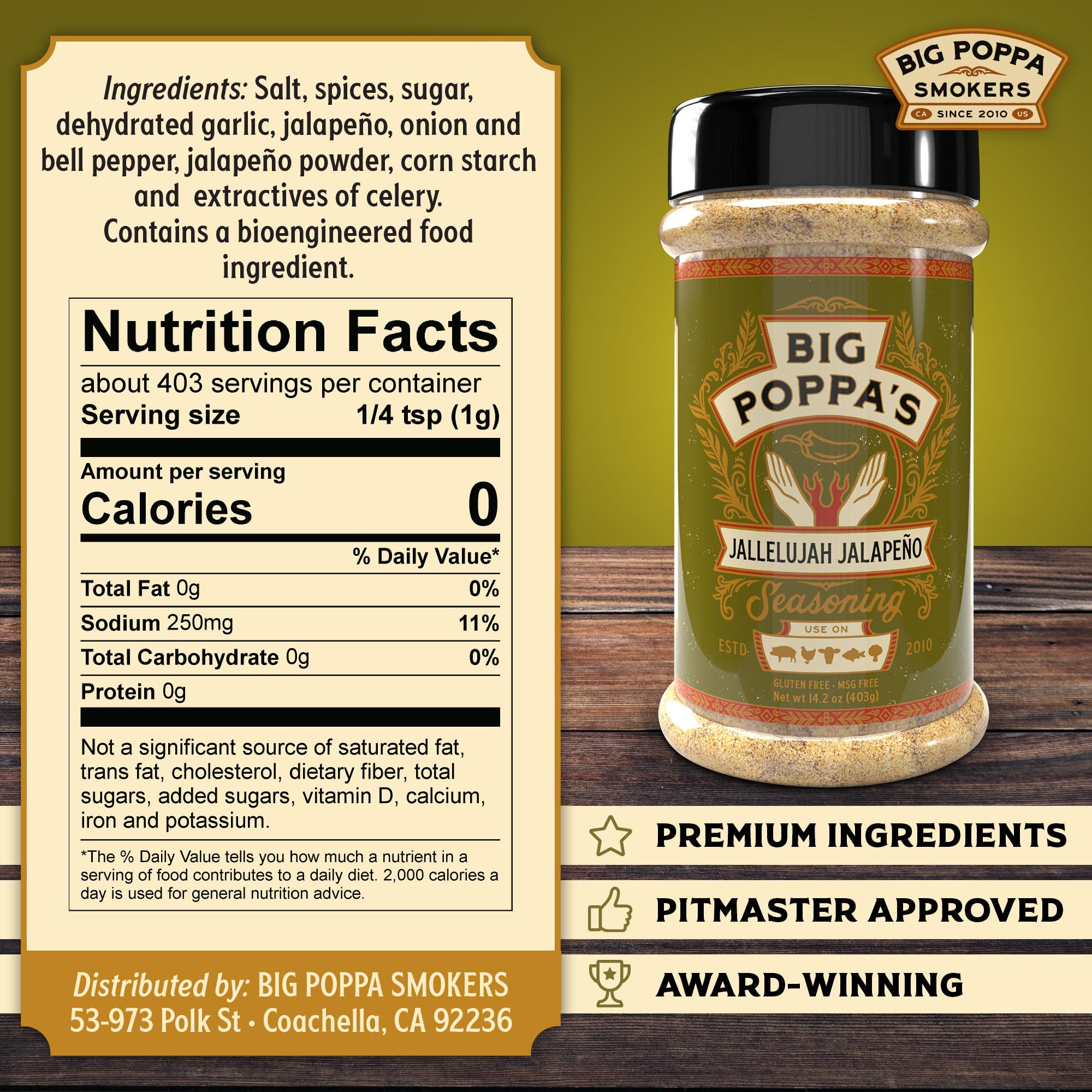 Big Poppa's Poultry BBQ Seasoning Bundle - Desert Gold, Competition Stash & Jallelujah Jalapeño | Chicken & Turkey Seasonings
