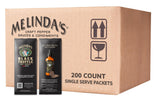 Melinda’s Black Truffle Hot Sauce Packets - 200 Count (.42 Oz Each) - Hot Sauce Packets Single Serve for Travel, Party, Business - Convenient