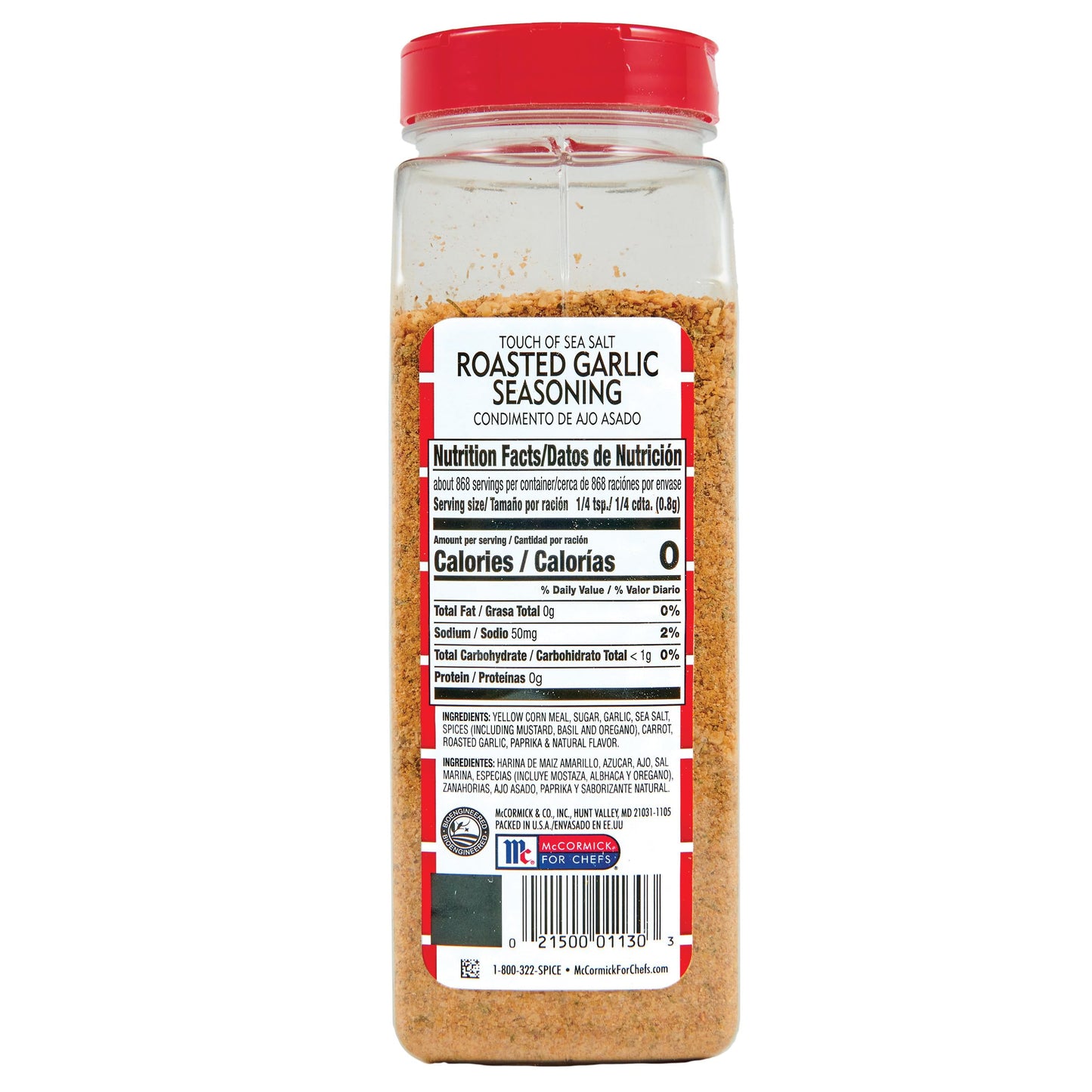 Lawry's Roasted Garlic Seasoning with a Touch of Sea Salt, 24.5 oz - One 24.5 Ounce Container of Low Sodium Roasted Garlic Seasoning, Perfect