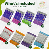 80 Electrolytes Powder Packets - No Sugar Variety Pack - Packaged in Stocked Pantry Box with Stainless Steel Stirring Straw!
