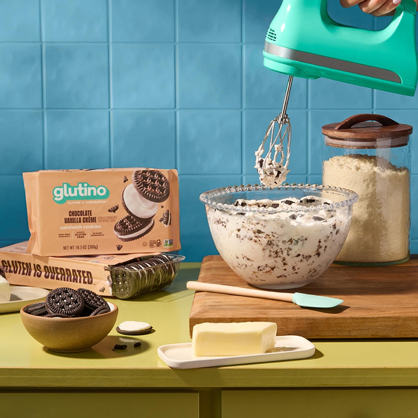 Glutino Chocolate Vanilla Creme Cookies, 10.6 Ounce - 12 per case.