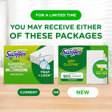 Swiffer Sweep + Mop, Dry Pads Refill, Floor Cleaner for Dirt, Dust, Hair, Cleaning Cloths for Mopping Home, Bathroom, Kitchen, Dust Mop, Floor Duster