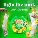 Gain Flings Liquid Washing Detergent Pacs with Odor Defense + Color Guard, Island Fresh Scent, 4-In-1 Liquid Laundry Detergent Pods, Clean & Fresh, 60
