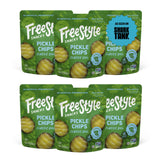 Freestyle Snacks Pickle Chip Snack Packs - Classic Dill - All Natural, Fresh-Packed Deli-Style Pickles - Non-GMO, Kosher, Gluten-Free, Low Calorie