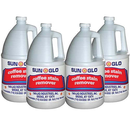 Sun-Glo Ultra-Efficient Coffee Stain Remover for Upholstery & Carpet - Experience Spotless Clean! (4x1 Gallon Case)