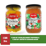 Pinton Creole Cooking Base & Sweet Aji Pickled - Savor the Cuban Food Tradition, Latin Cuisine's Saucy Secret - Chili Peppers & Sauce Delight
