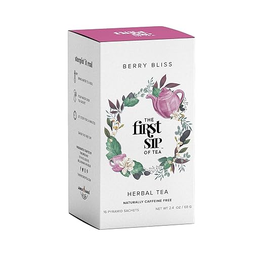Berry Bliss, Elderberry Hibiscus & Currant Tea Bags - Cold Care for Kids - Caffeine Free - Immune Boost Herbal Tea - 16 Cups | The Spice Hut, First