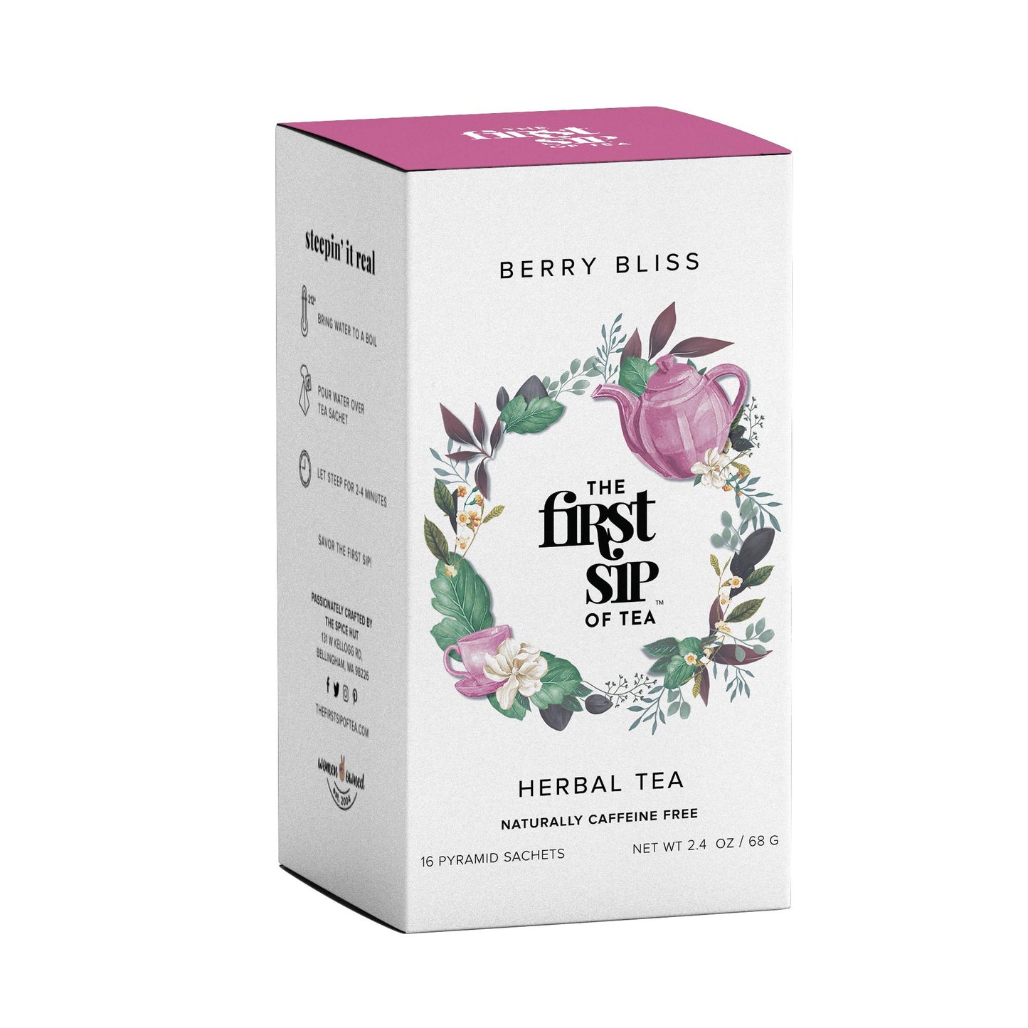 Berry Bliss, Elderberry Hibiscus & Currant Tea Bags - Cold Care for Kids - Caffeine Free - Immune Boost Herbal Tea - 16 Cups | The Spice Hut, First