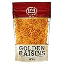Spicy World Golden Raisins 2 LB Bulk Bag - Sweet & Seedless Sultanas from South Africa | | Perfectly Dried for Natural Sweetness | Ideal Dried Fruit