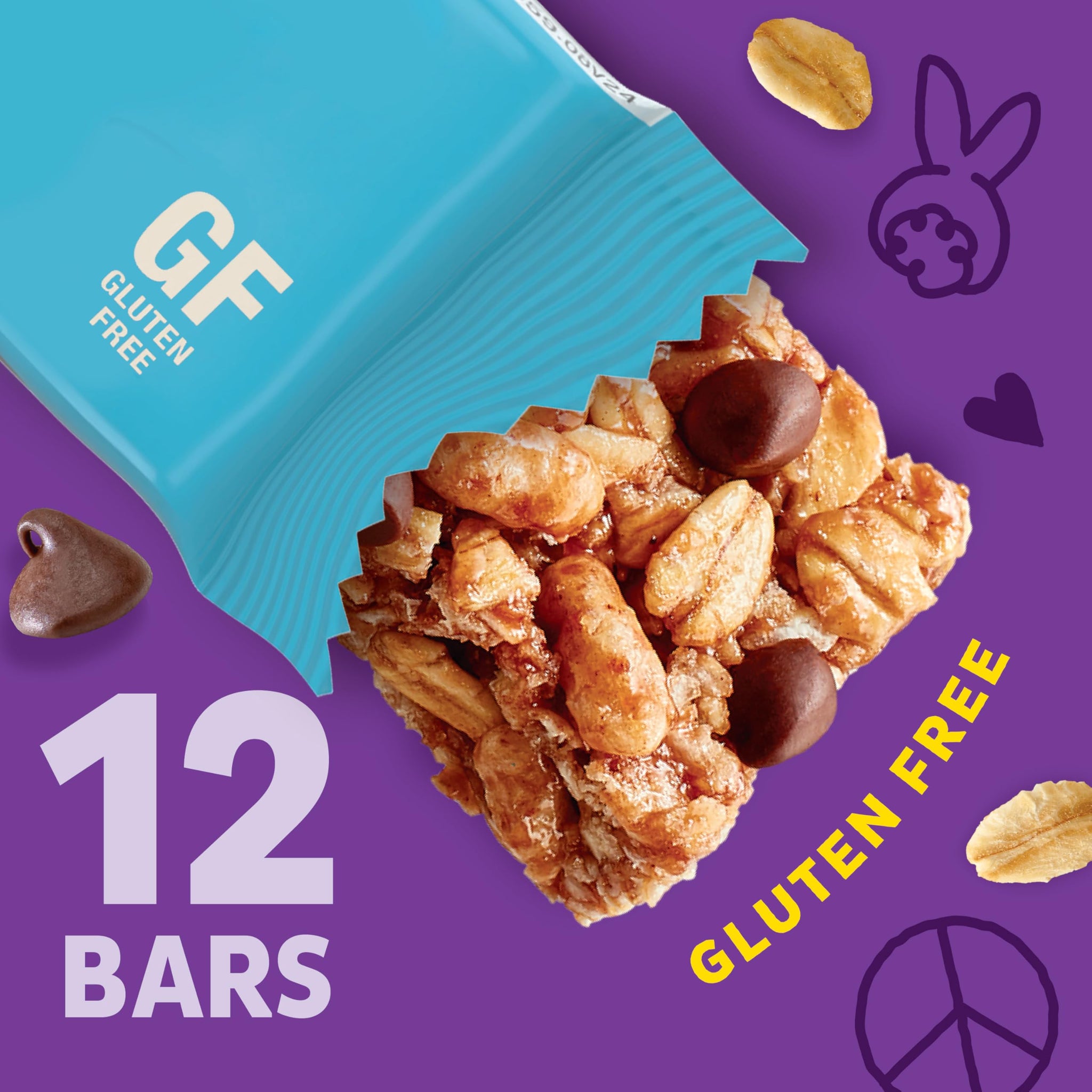 Annie's Gluten Free Chewy Granola Bar, Double Chocolate Chip, 11.76 oz, 12 Bars