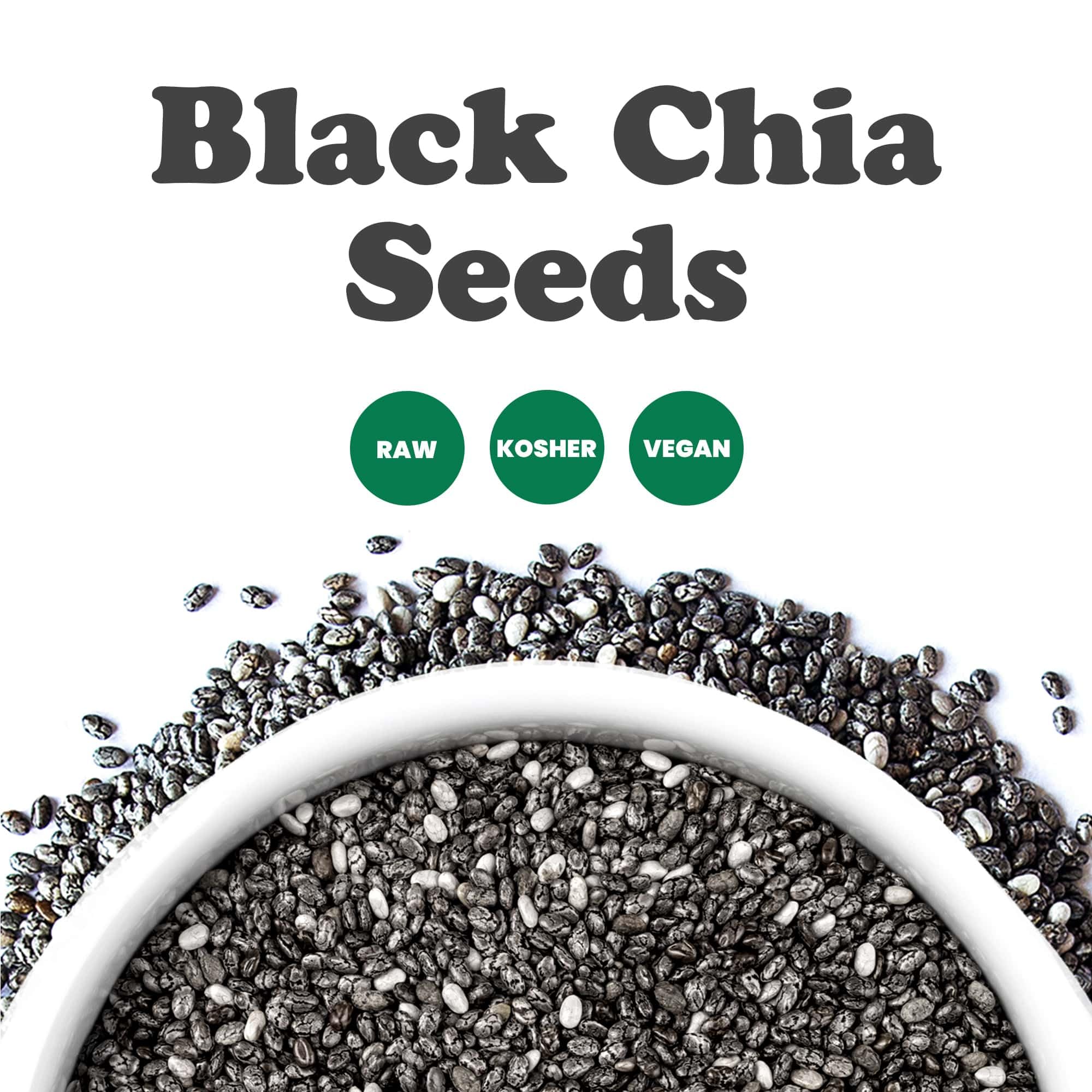 Black Chia Seeds, 10 Pounds - Whole, Sproutable, Vegan, Kosher, Keto, Sirtfood, Bulk. Rich in Essential Fatty Acids, Fiber, Protein. Great for Chia