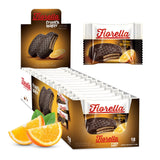 Fiorella Crunch Dark Chocolate Wafer Cookies, 18 Count, Chocolate Covered Crispy Thin Wafers with Layers of Orange Cream Filling, Individually Wrapped
