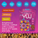 Yüj Healthy Granola - Organic Enlightened Granola Cereal Snacks - Vegan & Gluten Free Granola Cereal On Yogurt - Go to Snacks for Adult & Kids - Big