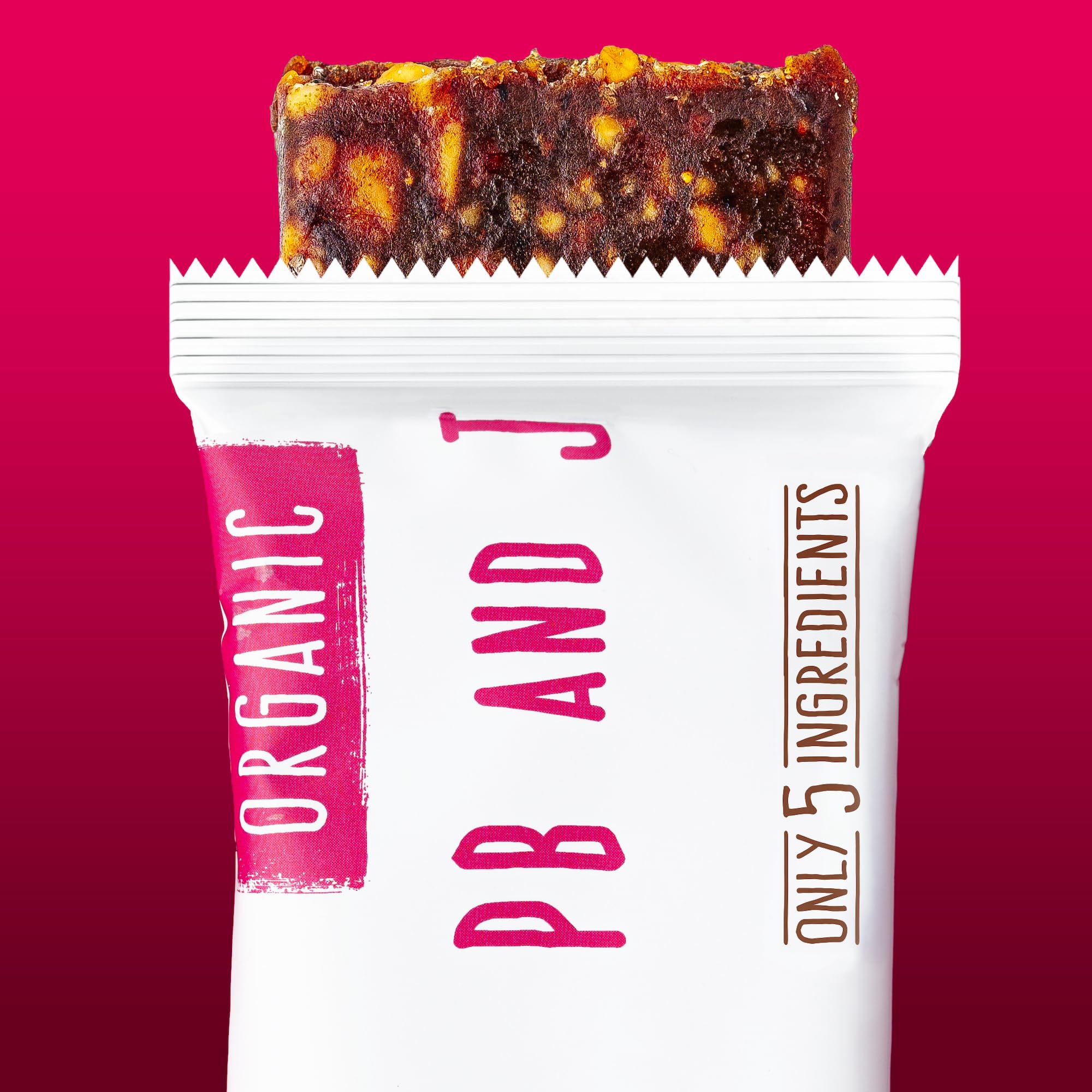 JONESBAR USDA Organic Fruit & Nut Bar, Non-GMO, Kosher, Vegan, Gluten Free, Simple Snack (Peanut Butter and Jelly, 1 Bar (Pack of 1))