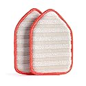 Moku Home Replacement Microfiber Pad for Moku Home Extendable Tub Tile Shower Scrubber for Cleaning Non-Scratch (2X Microfiber Pad Red)