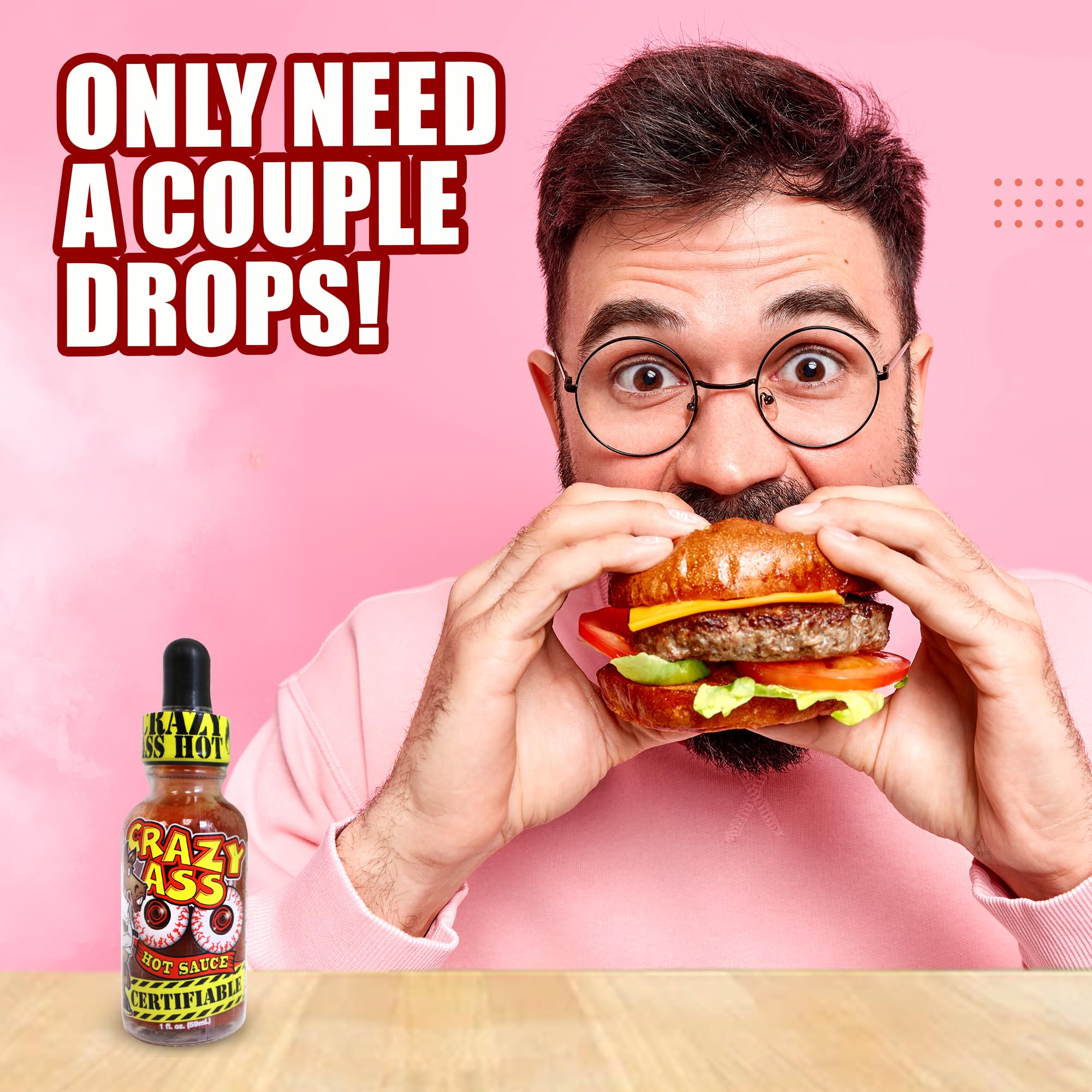 Premium Gourmet Crazy Hot Sauce - Ultimate Hottest Hot Sauce Gift - Try if you dare!