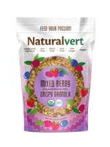 Naturalvert Mixed Berry Granola, 12 oz - Organic, Gluten-Free, Top 9 Allergen-Free, Vegan