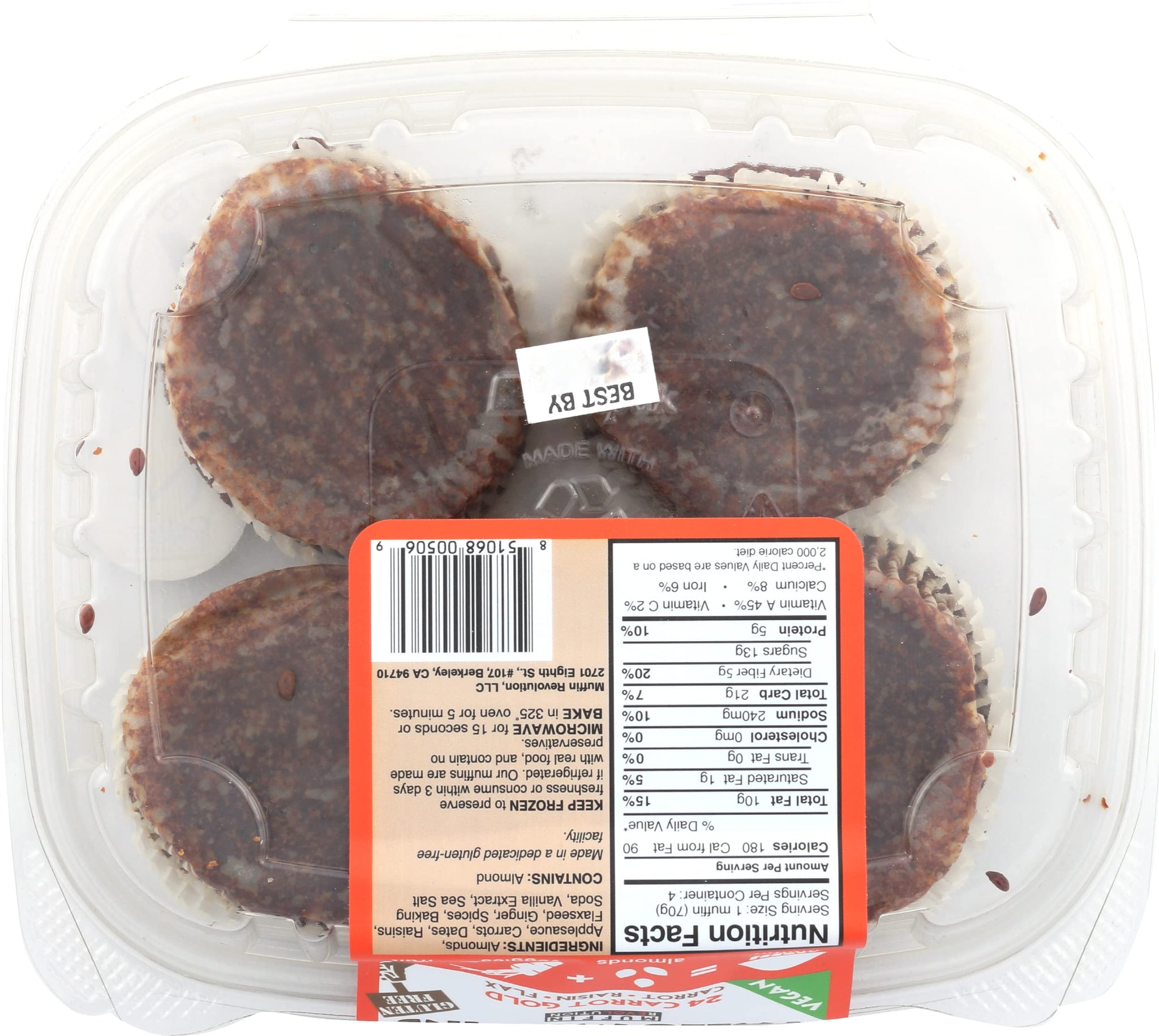Muffin Revolution 24 Carrot Gold Paleo Muffins, 11 OZ