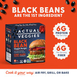 Actual Veggies Black Bean Burger Veggie Burger, 12 Oz