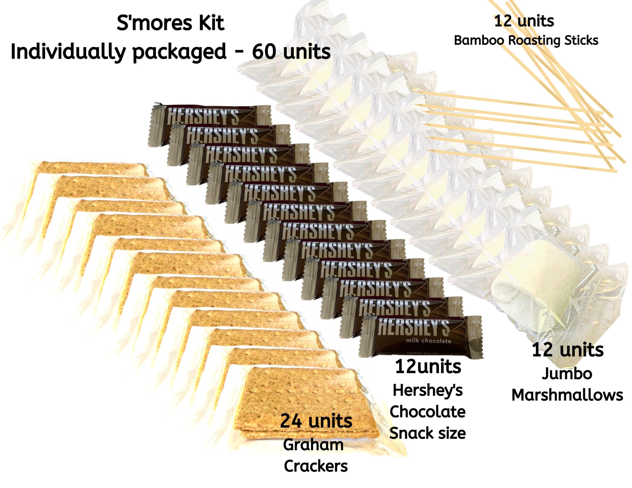 WILDEER | SMORES COMBO | Smores Kit + Roasting Sticks (36 pcs)
