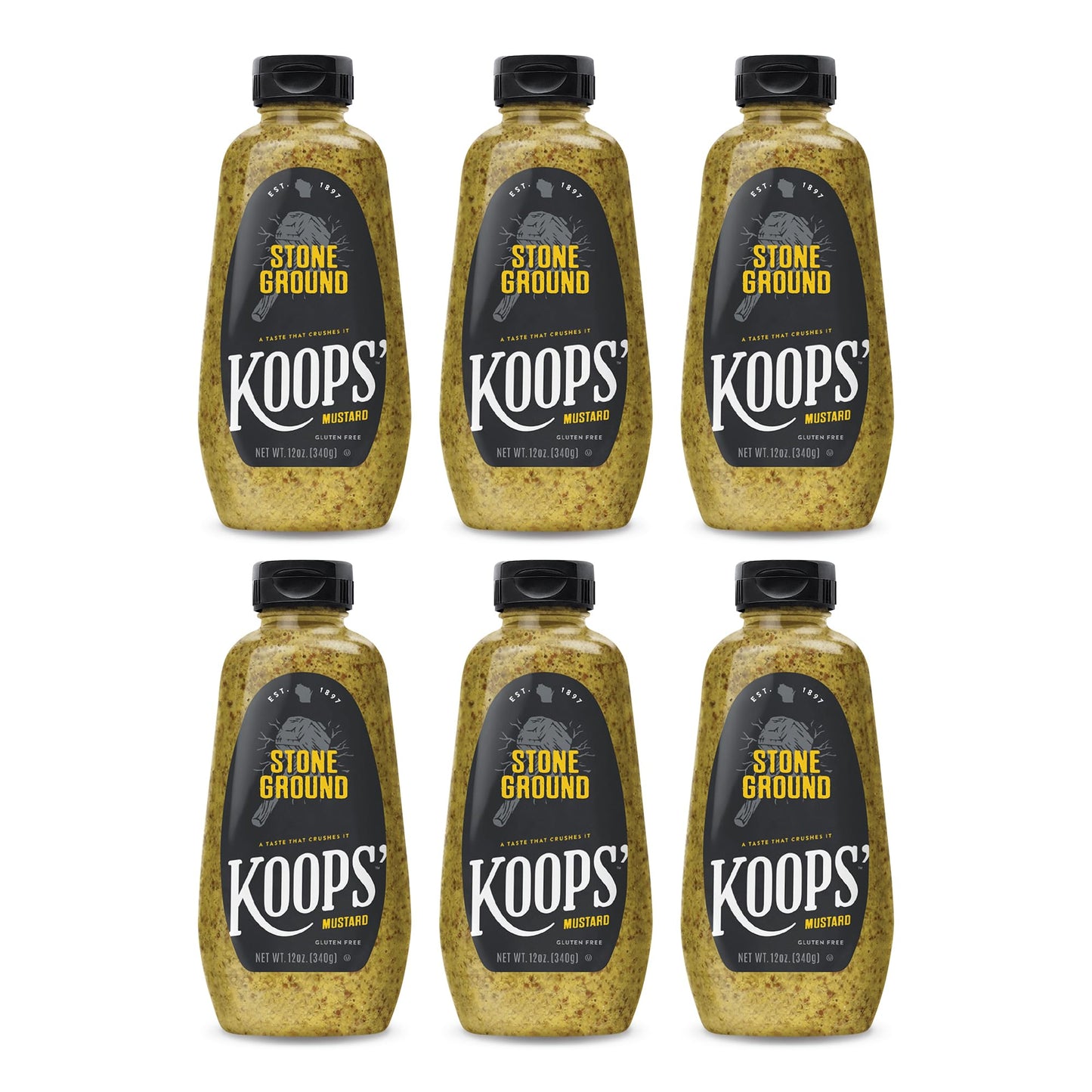 Koops Mustard, Stone Ground, 12-ounces (Pack of6)